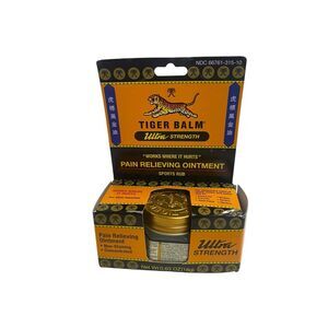 Tiger Balm Ultra Strength Pain Relieving Ointment 0.63oz Sports Rub Muscle Joint